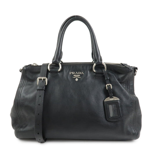 Prada Logo Leather 2WAY Bag Hand Bag Shoulder Bag Black BN2866【Pre-order】