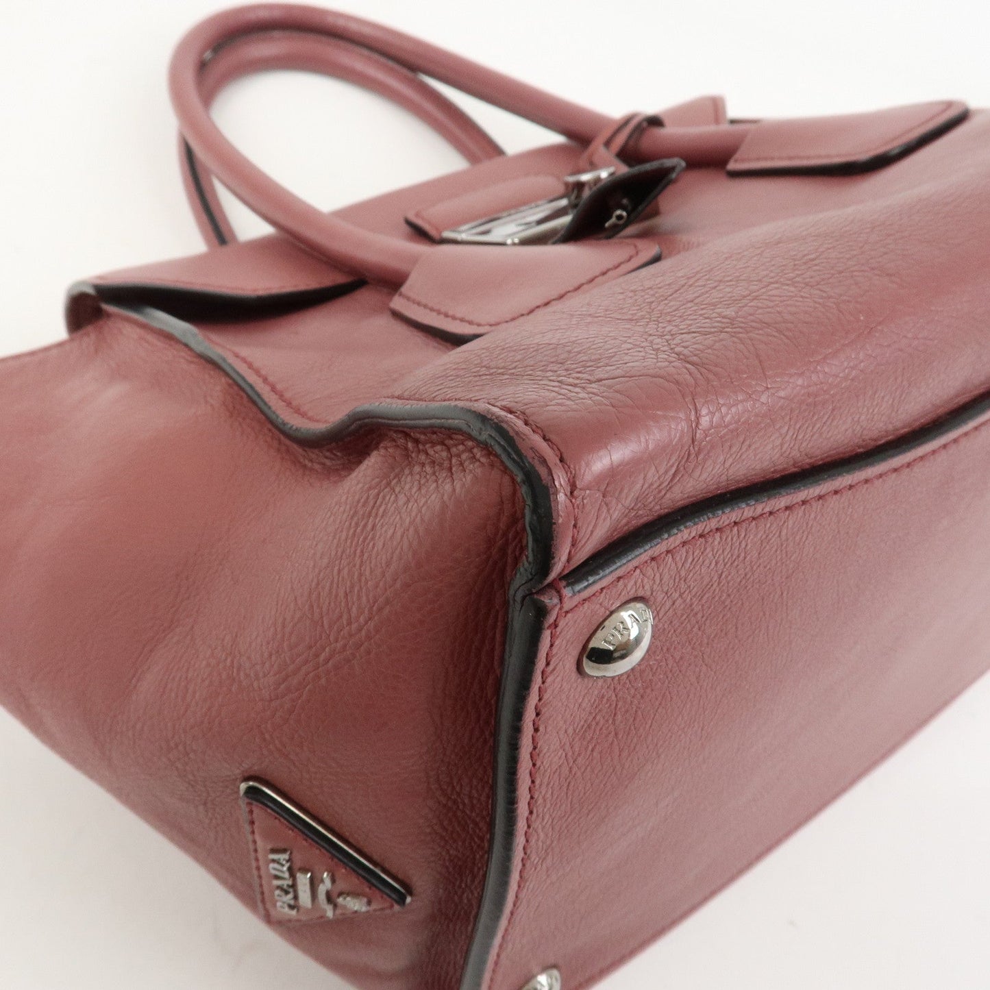 Prada Logo Leather 2Way Bag Hand Bag Shoulder Bag Pink BN2665【Pre-order】
