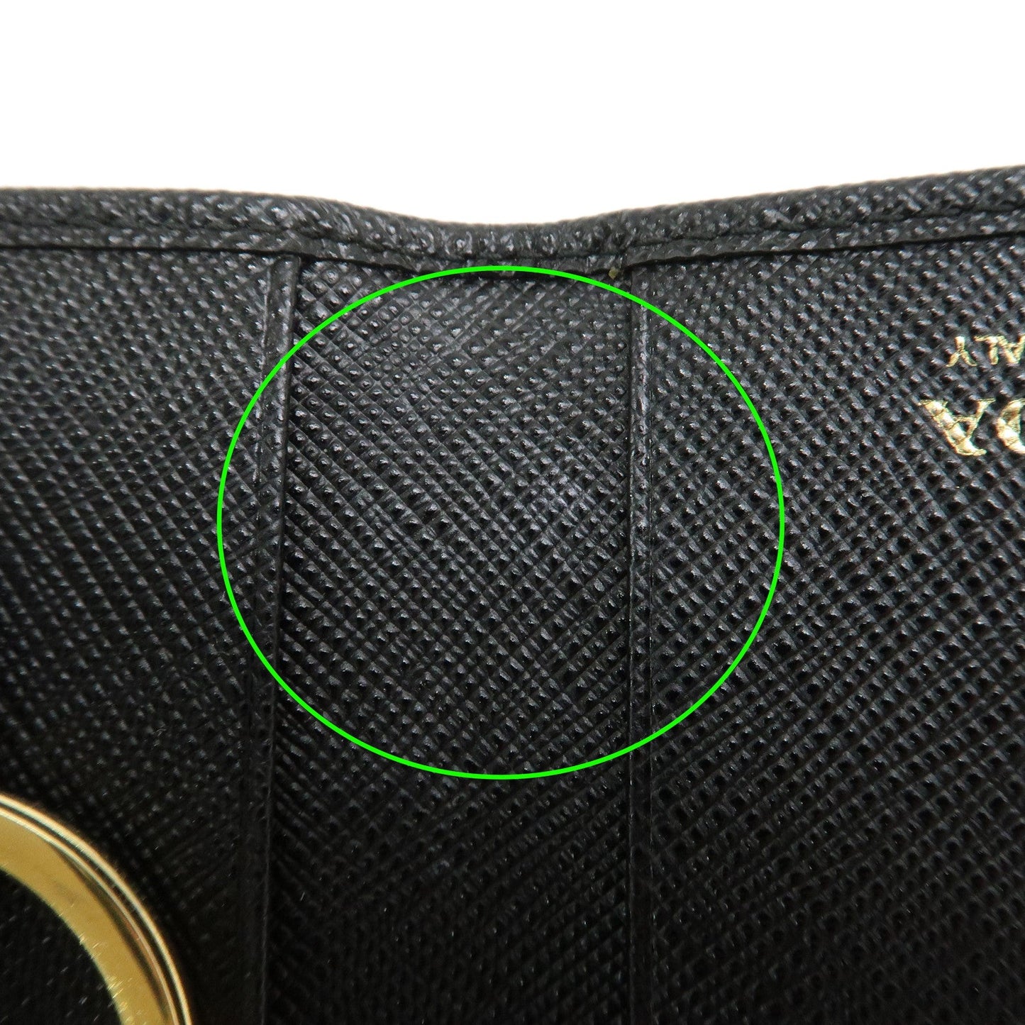 Prada Saffiano Leather 4 Ring Key Case Key Chain Black【Pre-order】