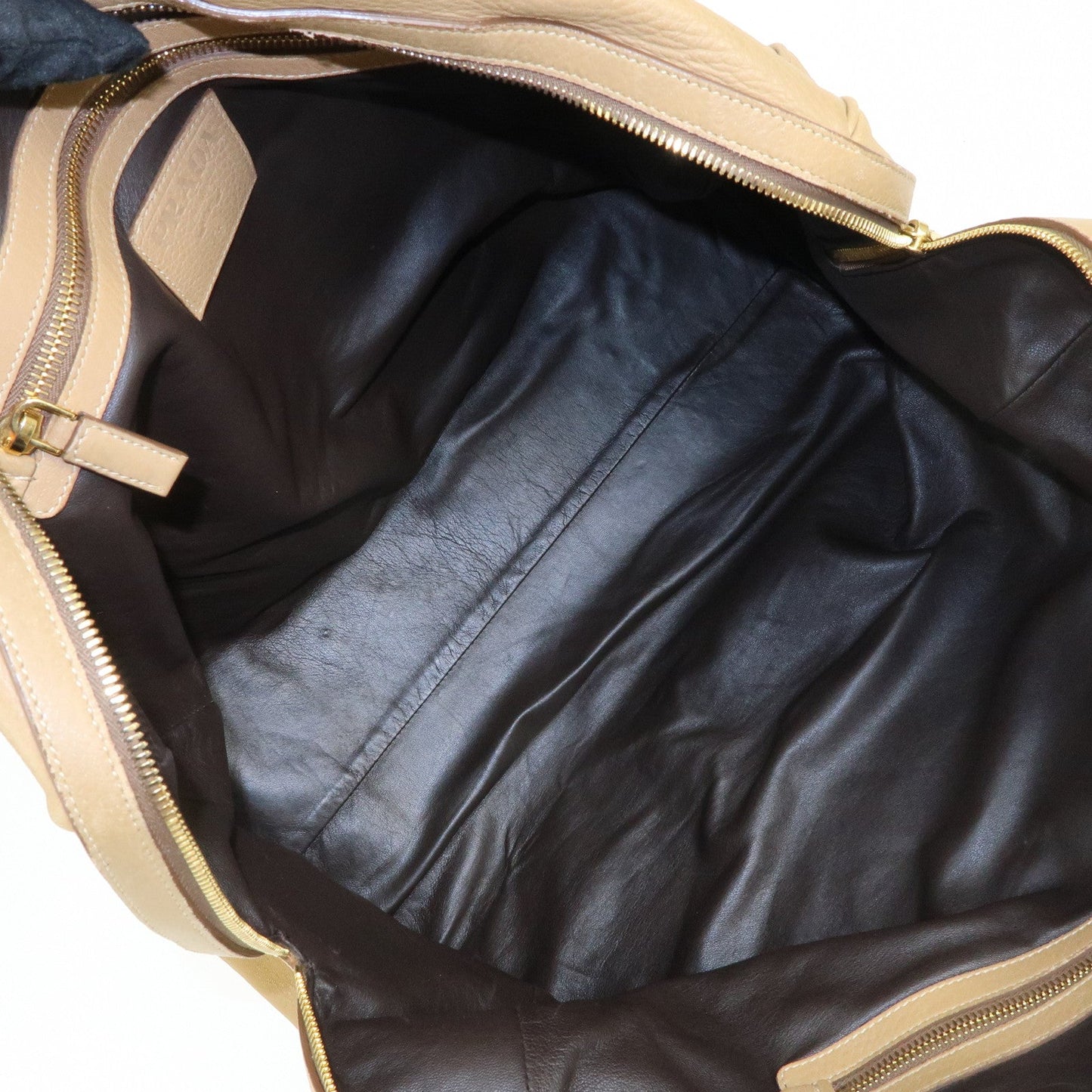 Prada Logo Leather Boston Bag Hand Bag Travel Bag Brown【Pre-order】