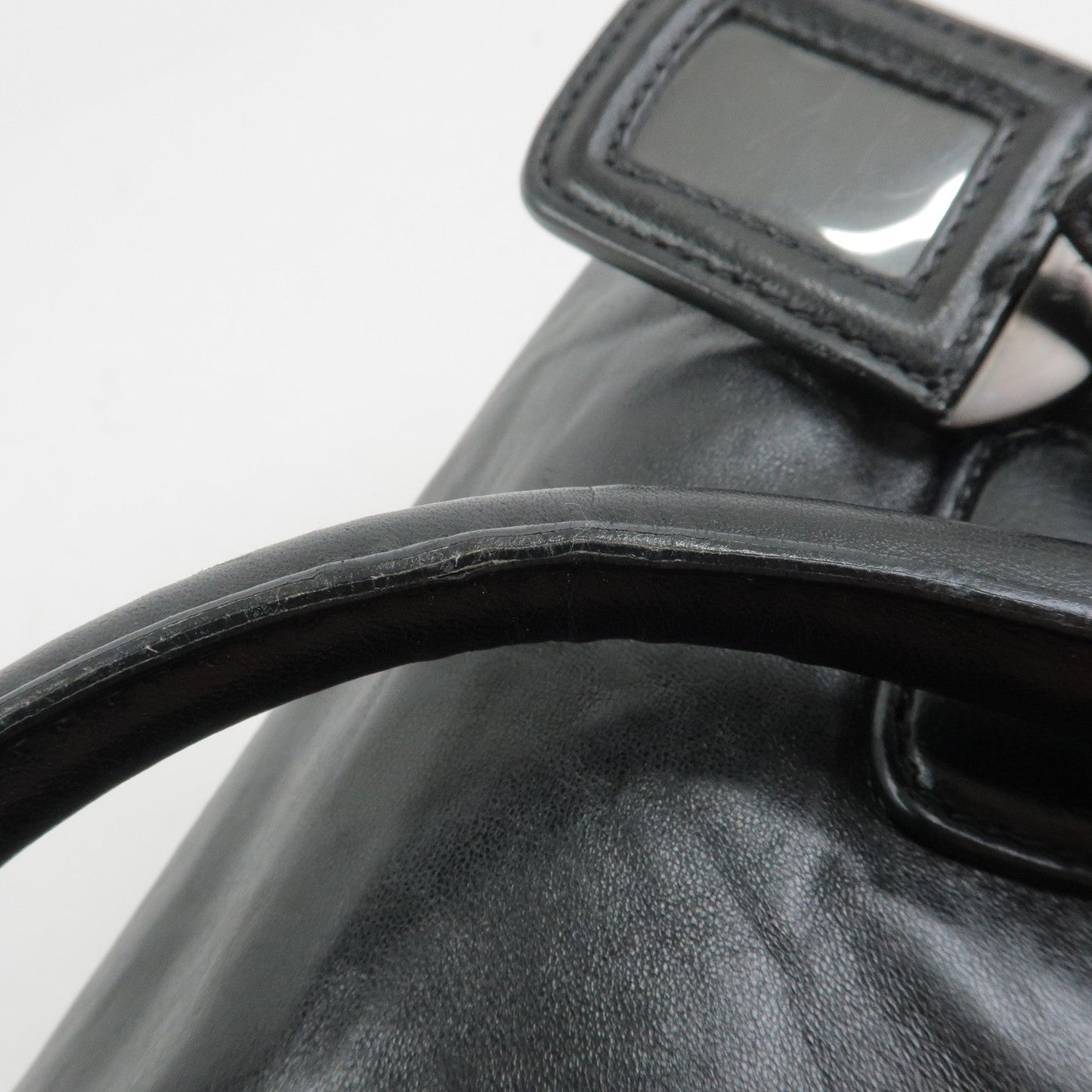 Prada Leather Boston Bag Hand Bag Black BL0758【Pre-order】