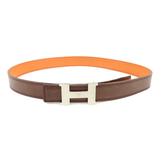 Hermes Leather H Buckle □B Stamped Reversible Constance Belt【Pre-order】