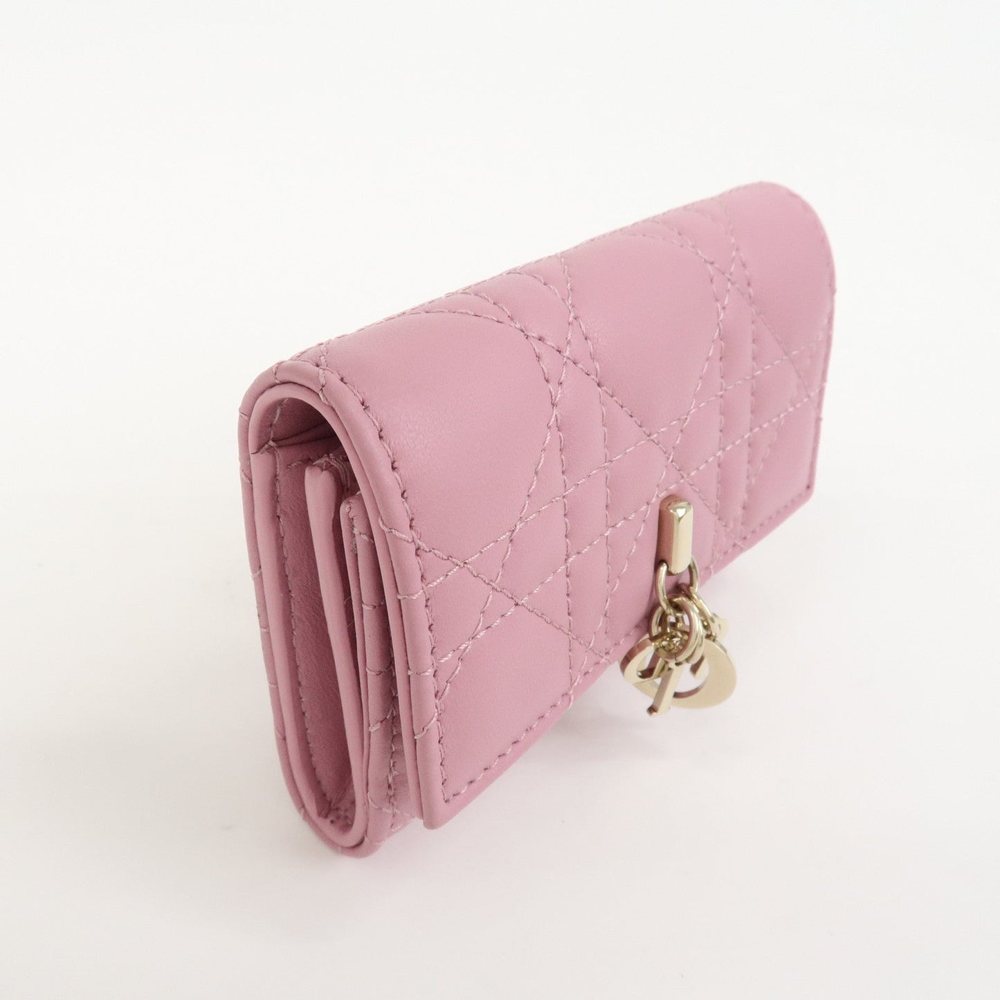Christian Dior Cannage Logo Leather Bi-fold Compact Wallet【Pre-order】