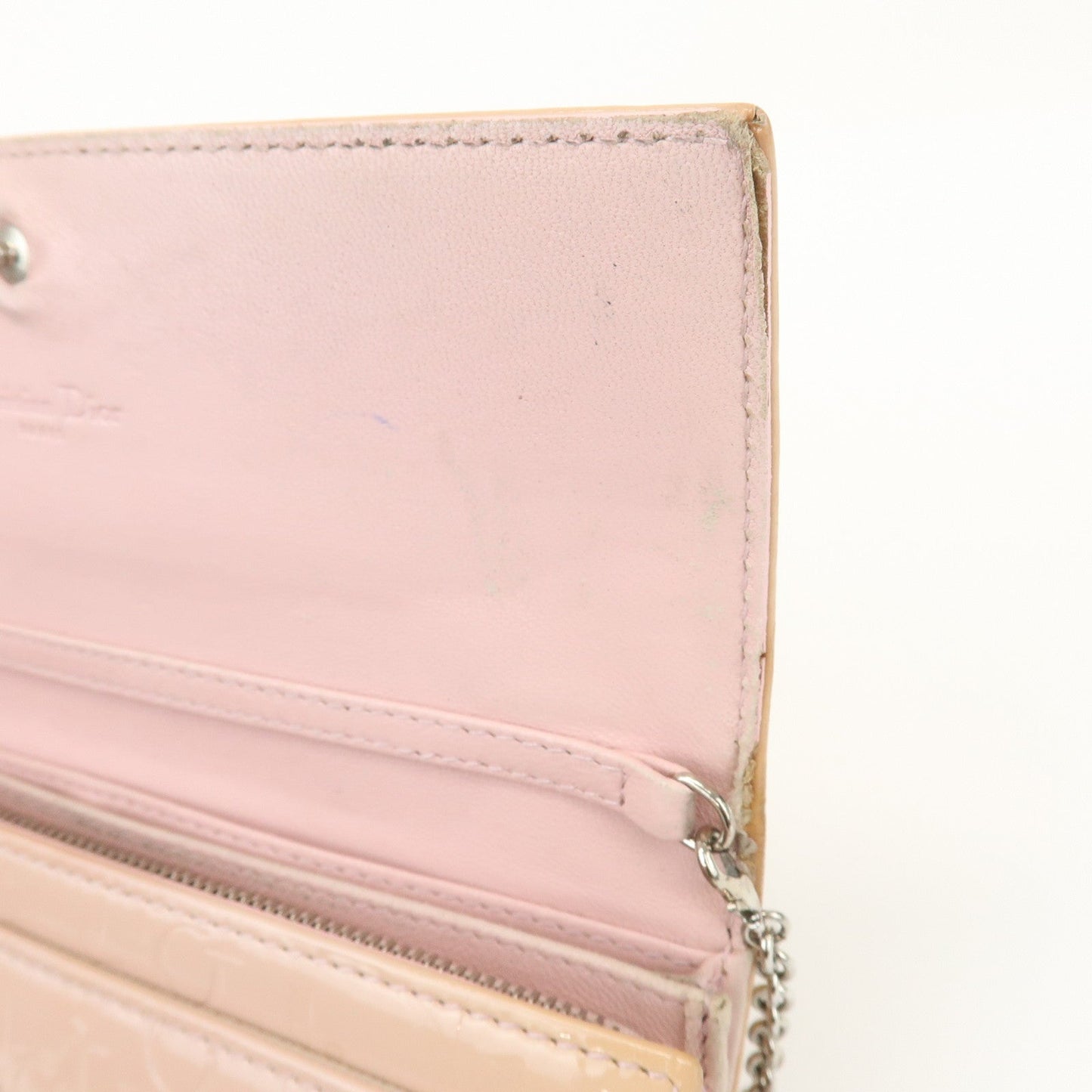 Christian Dior Patent Leather Chain Wallet Long Wallet【Pre-order】