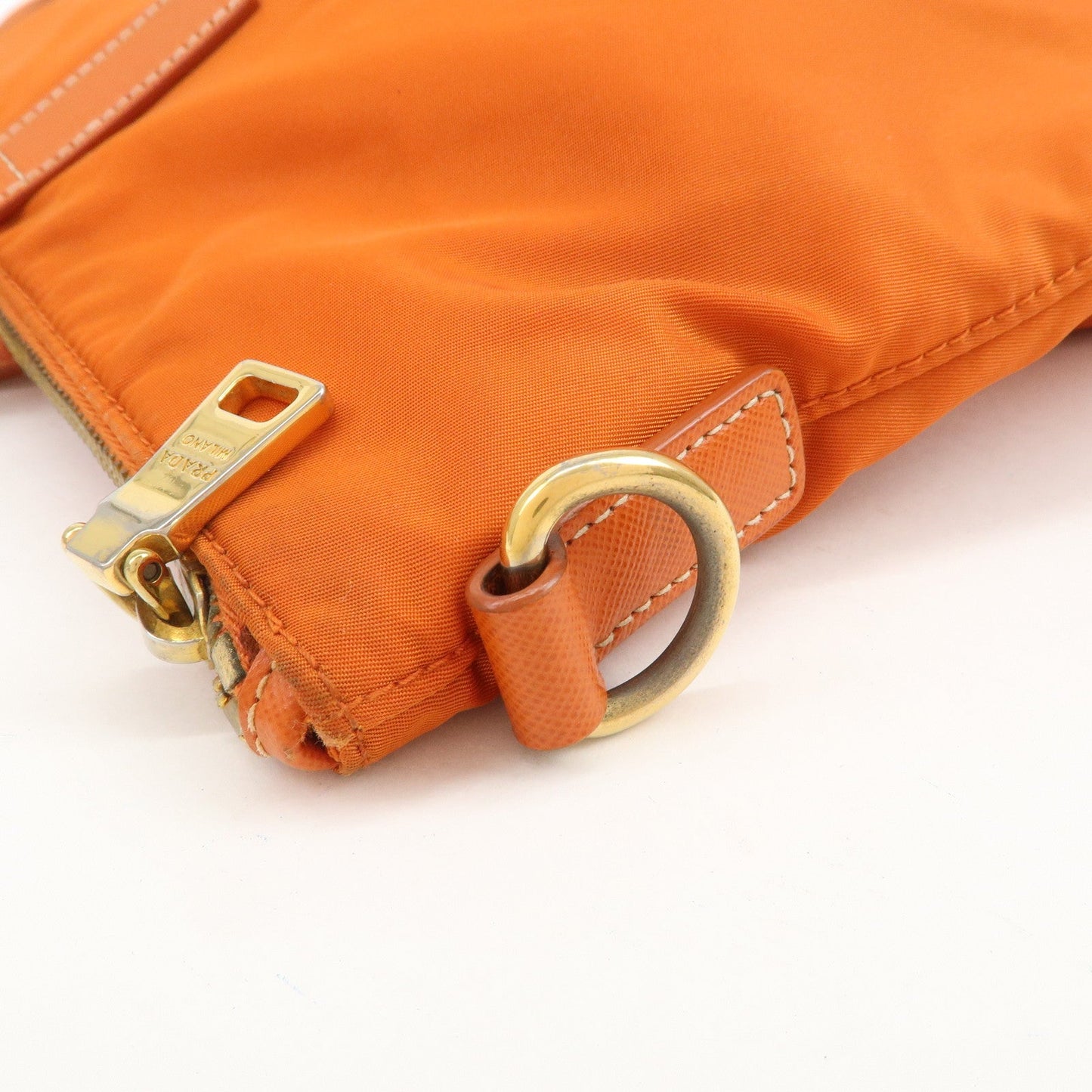 Prada Nylon Saffiano Leather Tote Bag Hand Bag Orange【Pre-order】