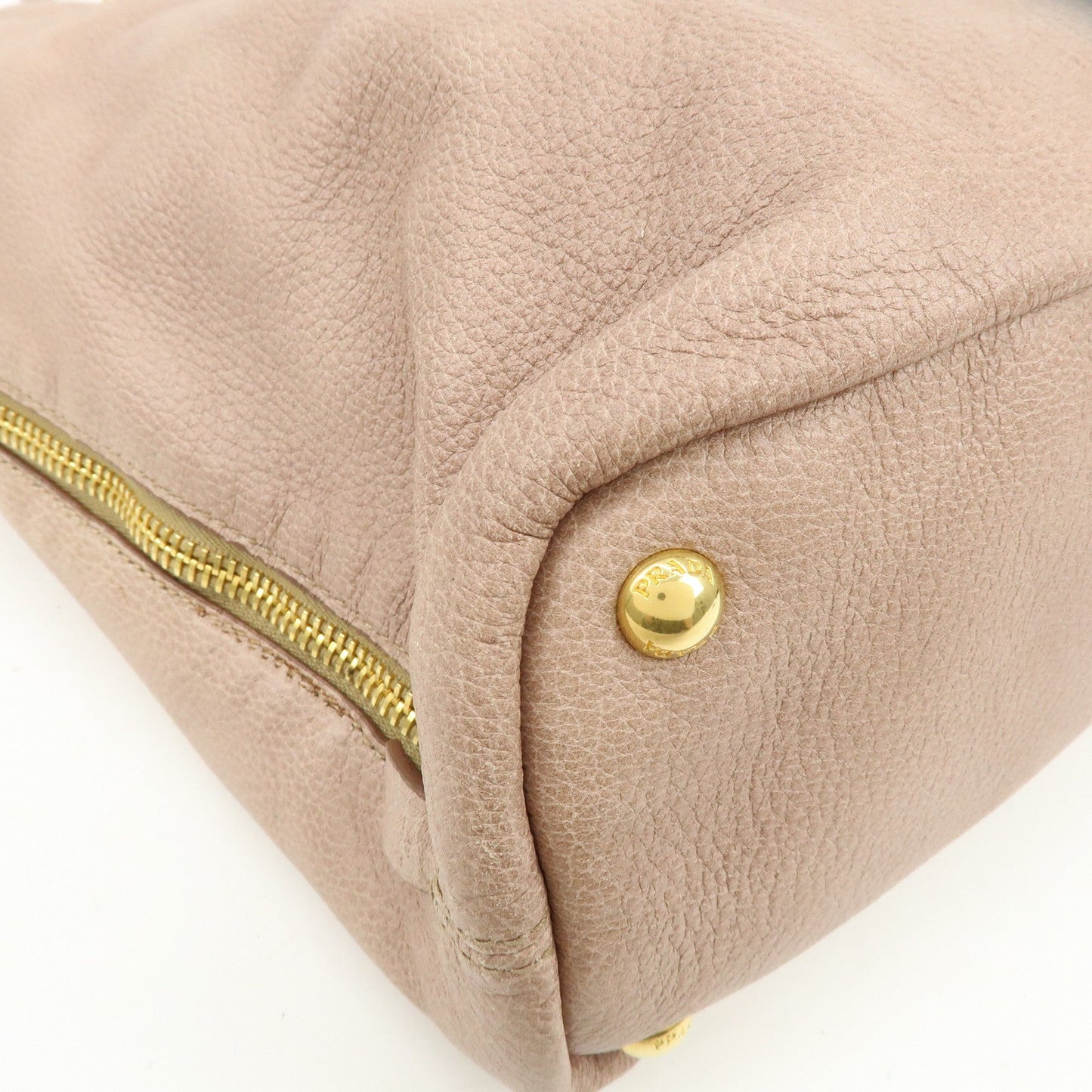 Prada Logo Leather Tote Bag Shoulder Bag Pink【Pre-order】