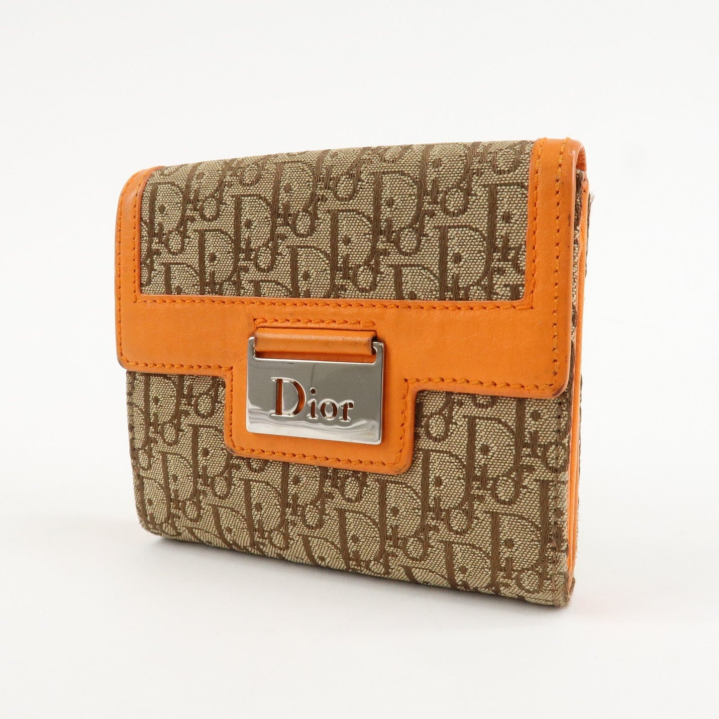Christian Dior Street Chic Trotter Canvas Leather W Hook Trifold Wallet【Pre-order】