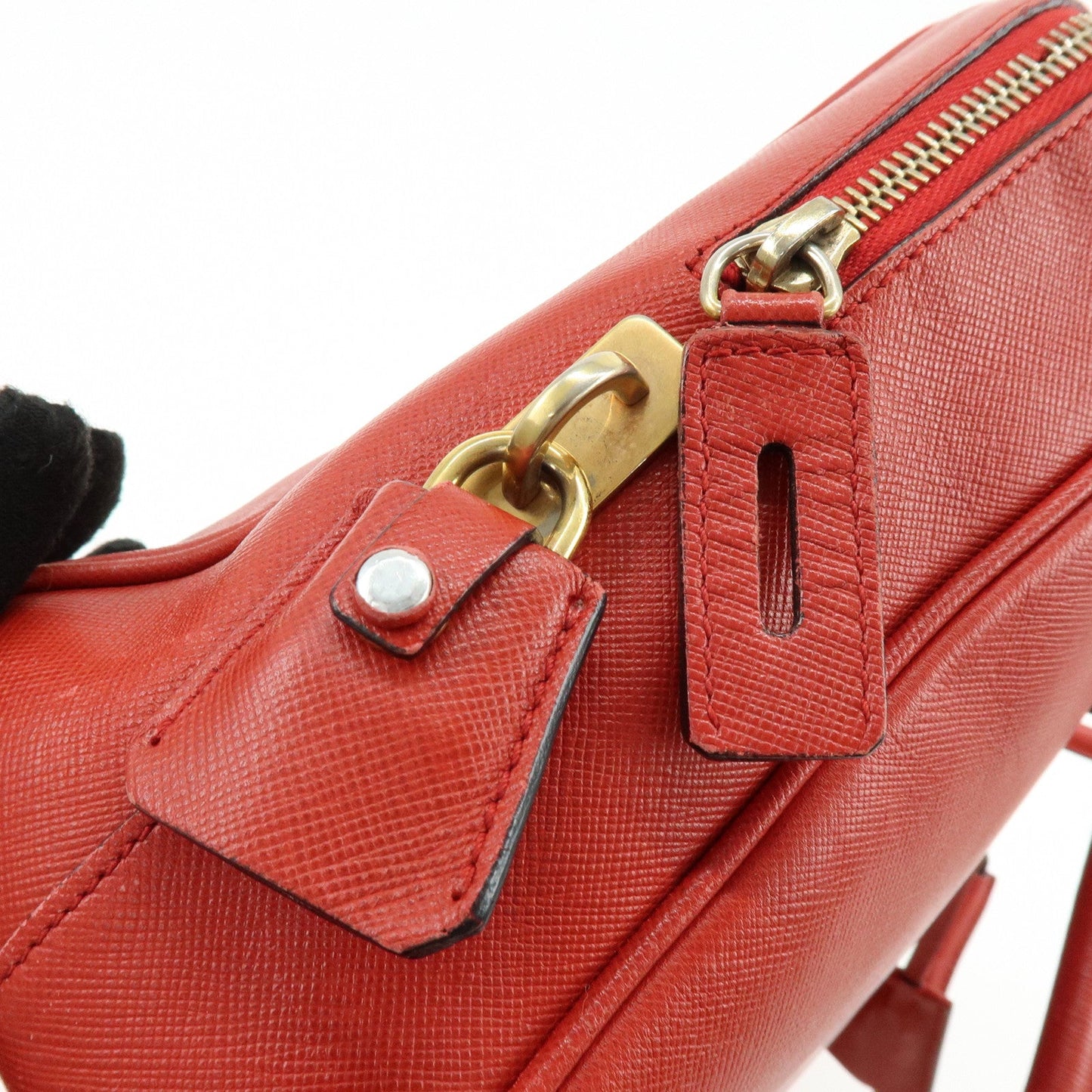 Prada Triangle Logo Saffiano Leather Shoulder Bag Hand Bag Red【Pre-order】