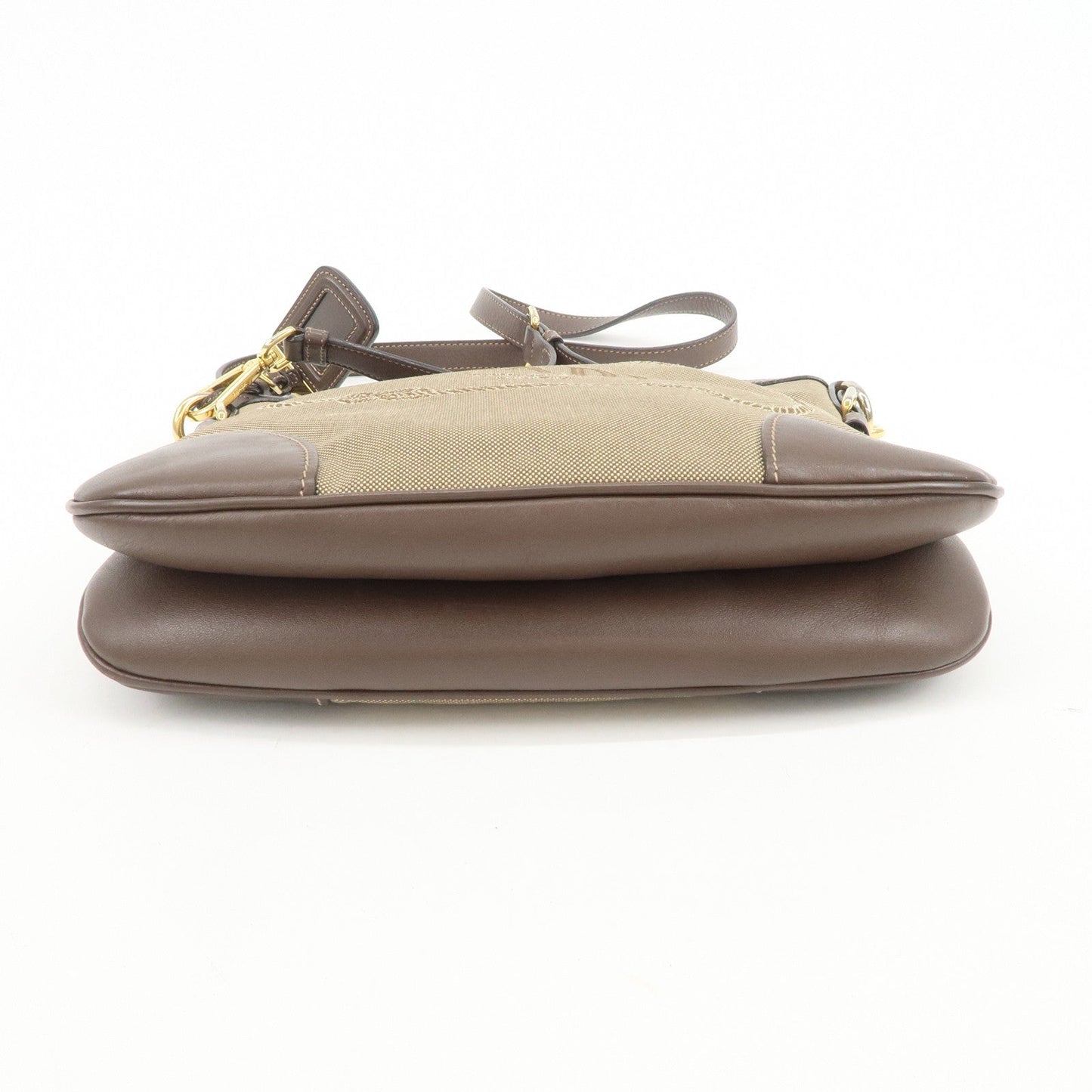 Prada Logo Jacquard Leather Shoulder Bag Beige Brown BT867A【Pre-order】