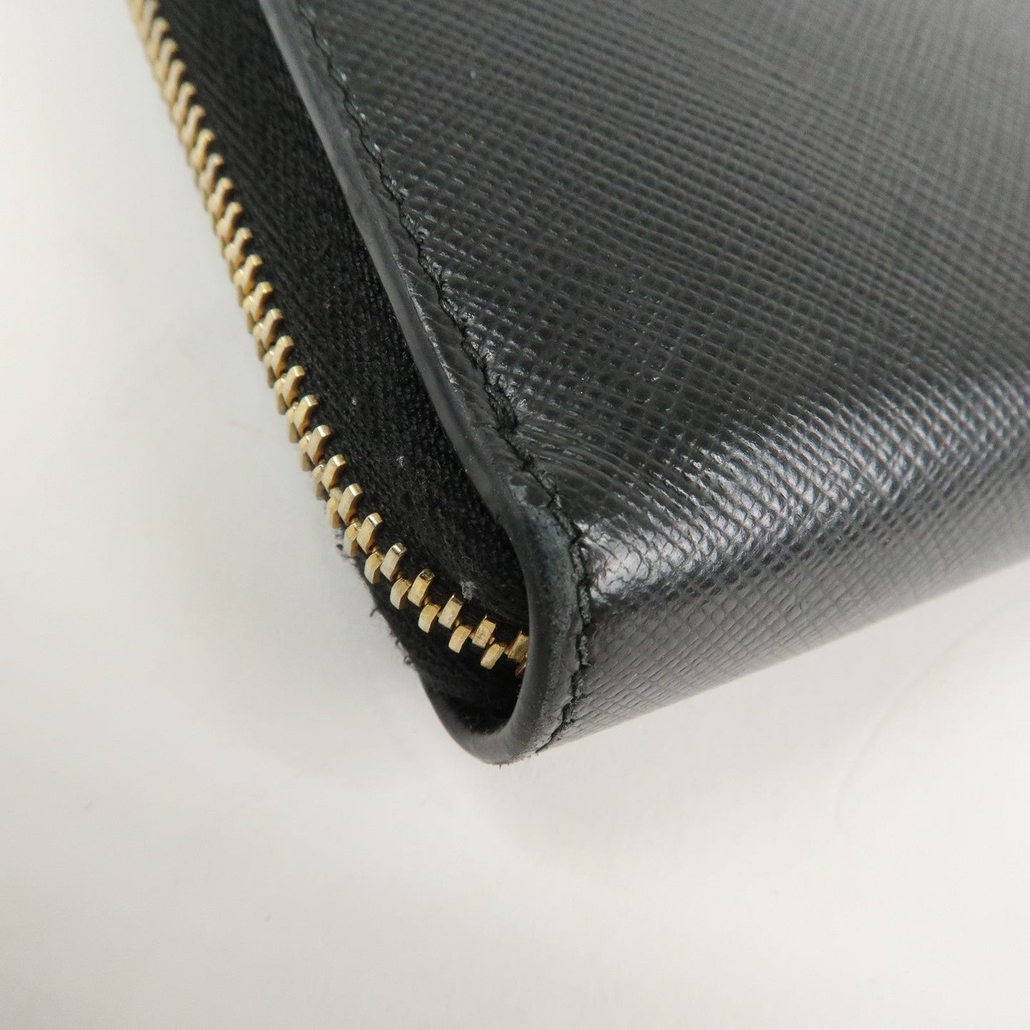 Prada Logo Saffiano Leather Zippy Long Wallet Black 1ML506【Pre-order】