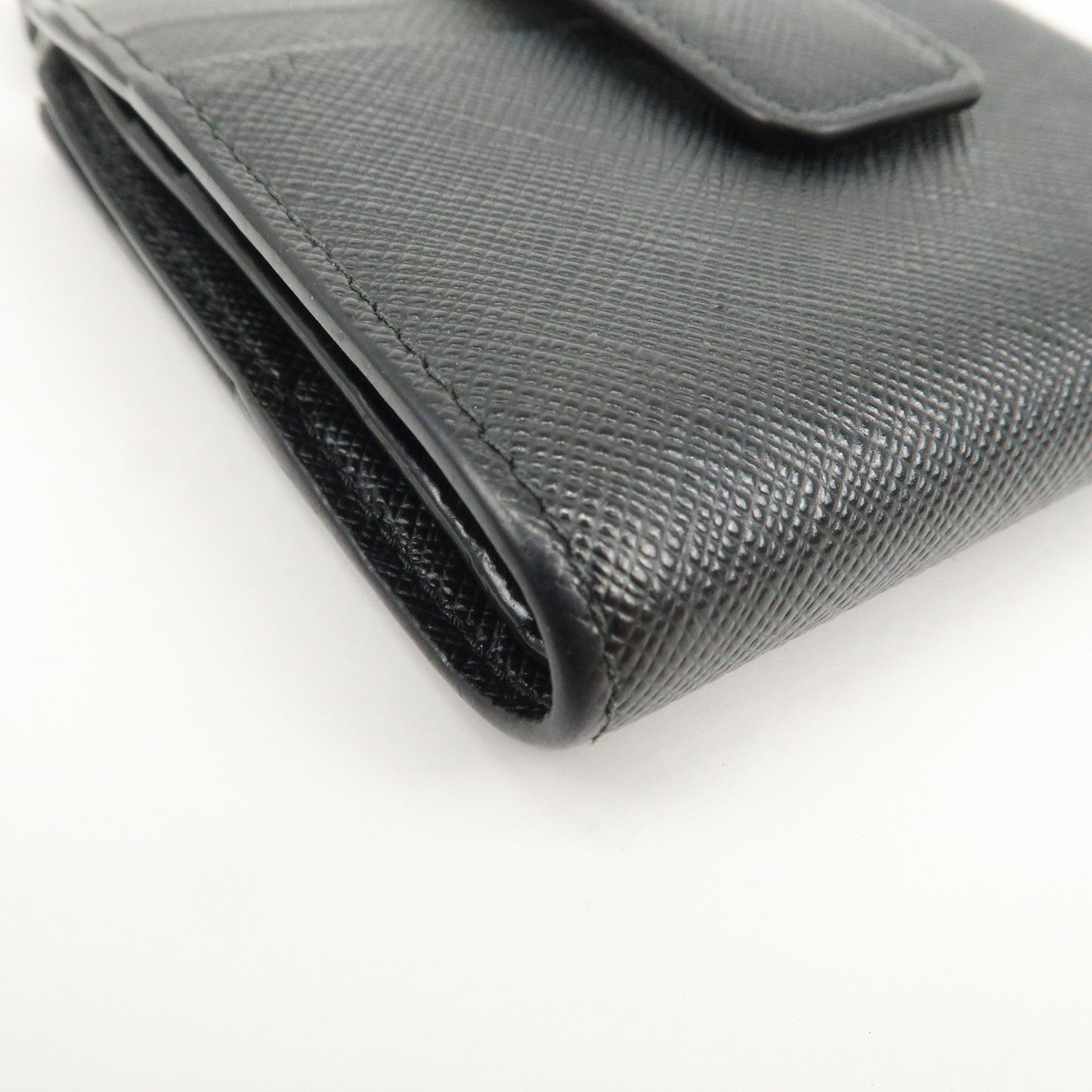 Prada Logo Saffiano Leather Compact Wallet Black 2MC066【Pre-order】
