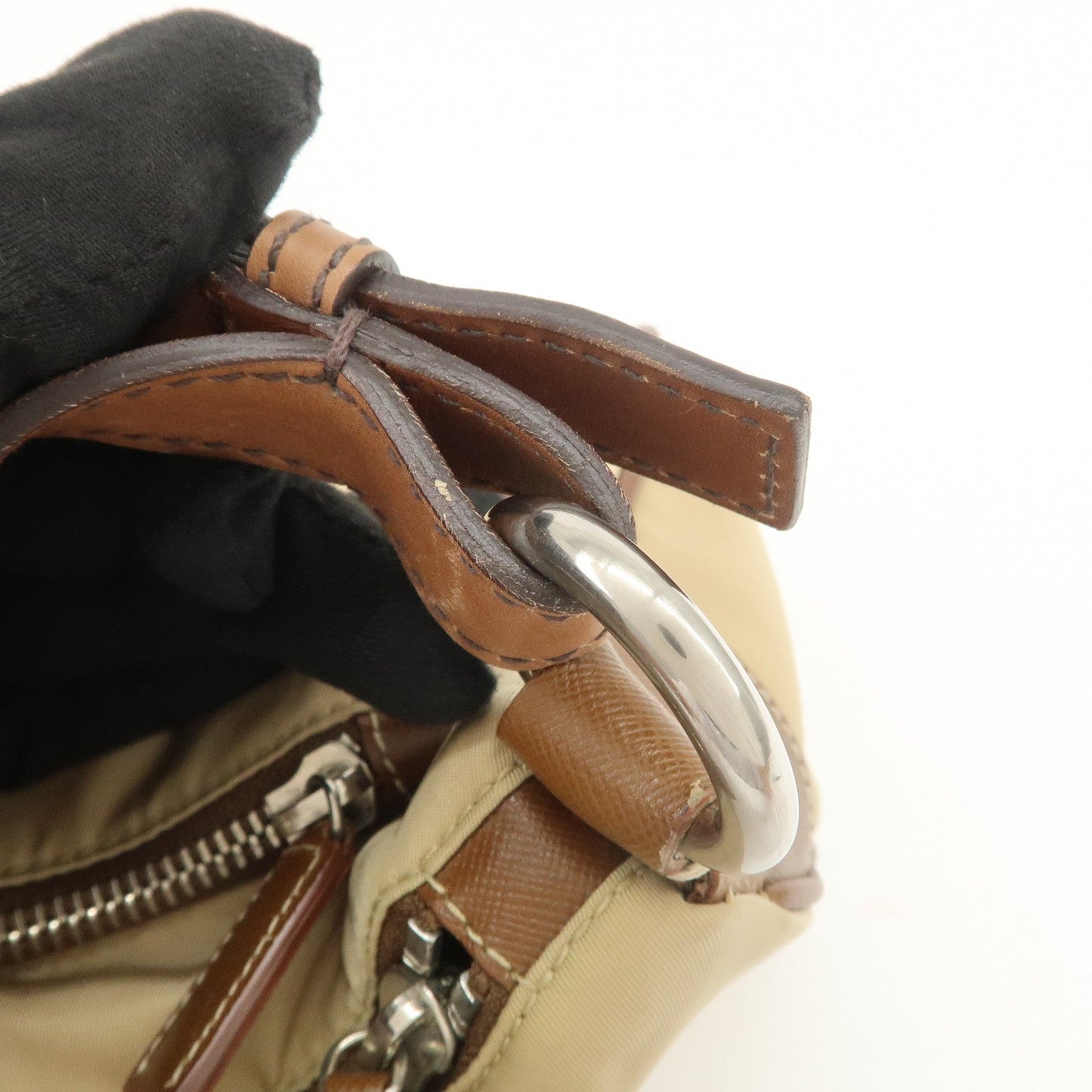 Prada Triangle Logo Nylon Saffiano Leather Shoulder Bag Hand Bag【Pre-order】