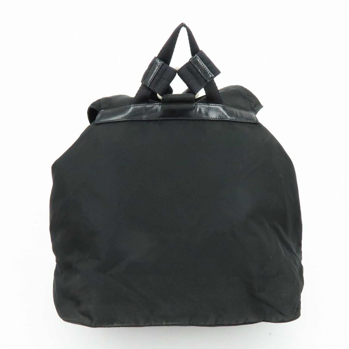 Prada Triangle Logo Nylon Leather Backpack Rucksuck Black【Pre-order】