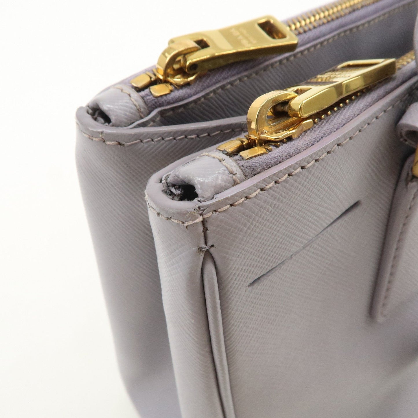 Prada Traingle Logo Galleria 2Way Shoulder Hand Bag Lavender 1BA863【Pre-order】