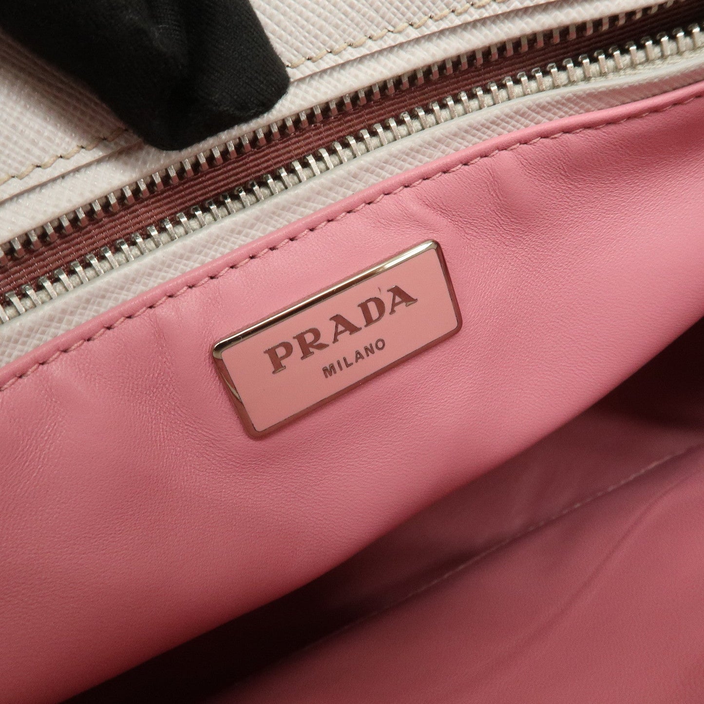 Prada CITY CALF Triangle Logo Saffiano Leather 2Way Bag Pink B2863K【Pre-order】