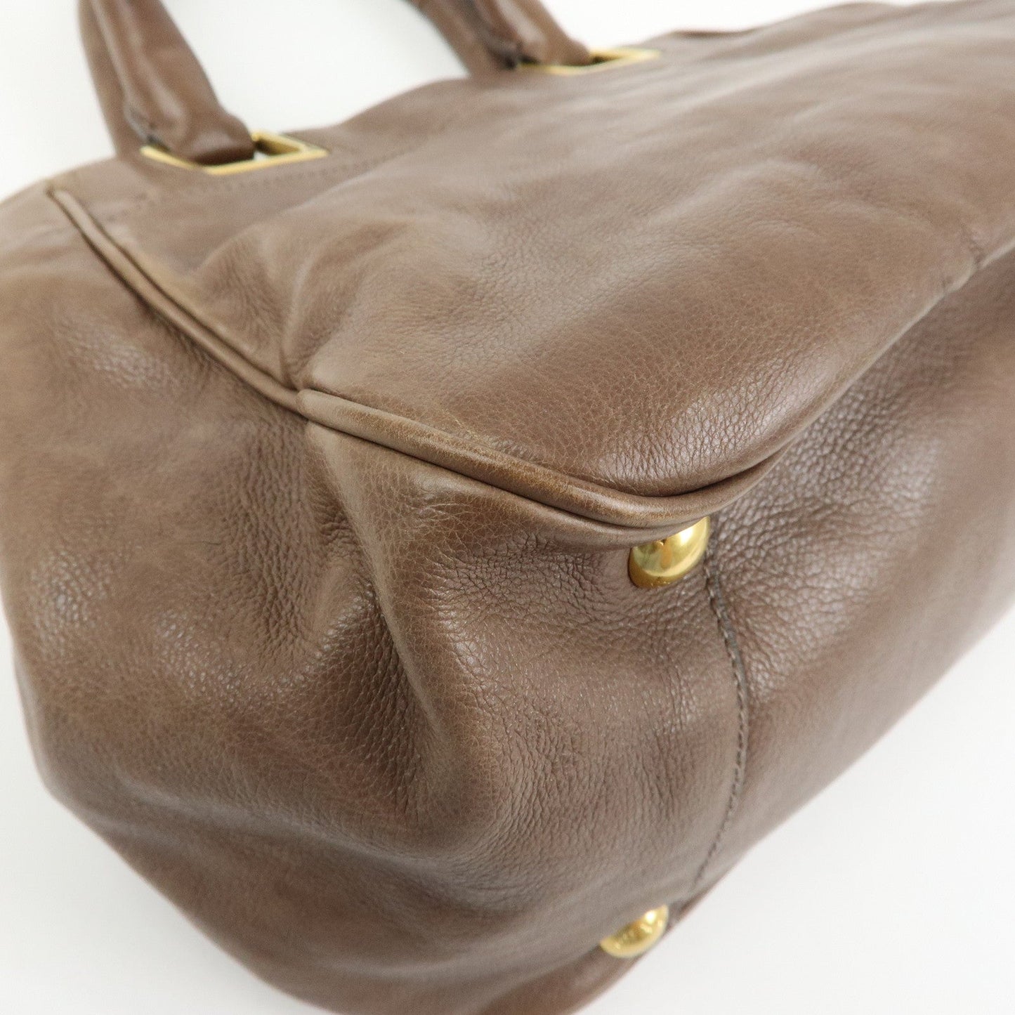 Prada Calf Leather 2Way Bag Shoulder Bag Ribbon Brown BN2245【Pre-order】