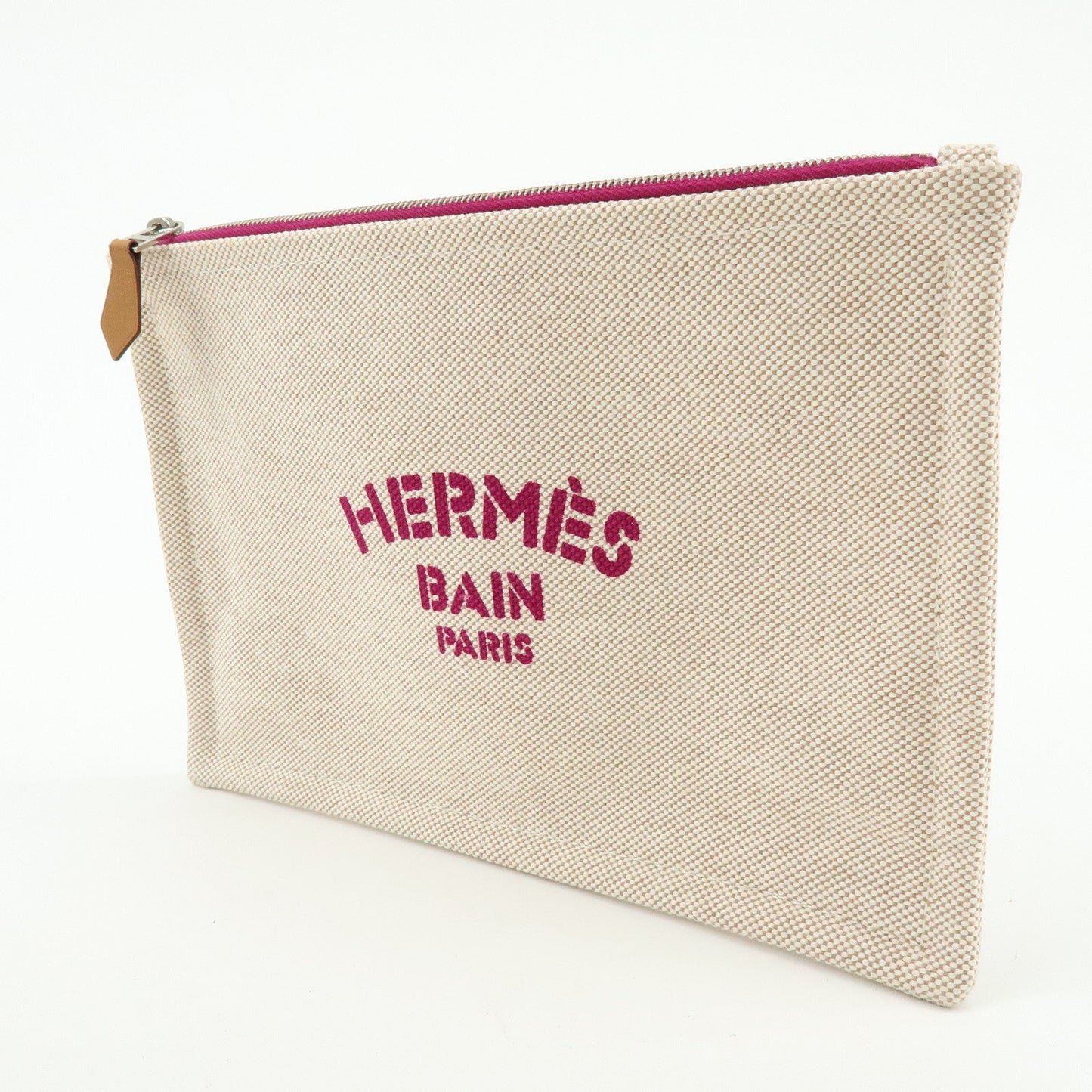 Hermes New Yachting PM Canvas Leather Flat Pouch【Pre-order】