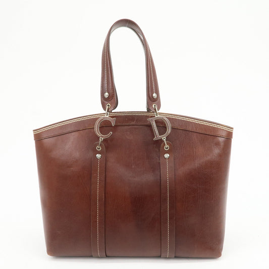 Christian Dior Leather Flower Embroidery Tote Shoulder Bag【Pre-order】