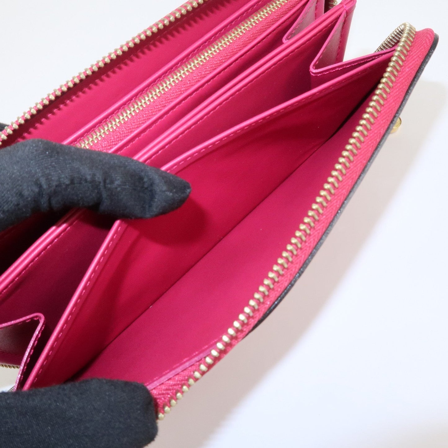 Louis Vuitton Monogram Vernis Round Zippy Wallet Rose Indien M91597【Pre-order】