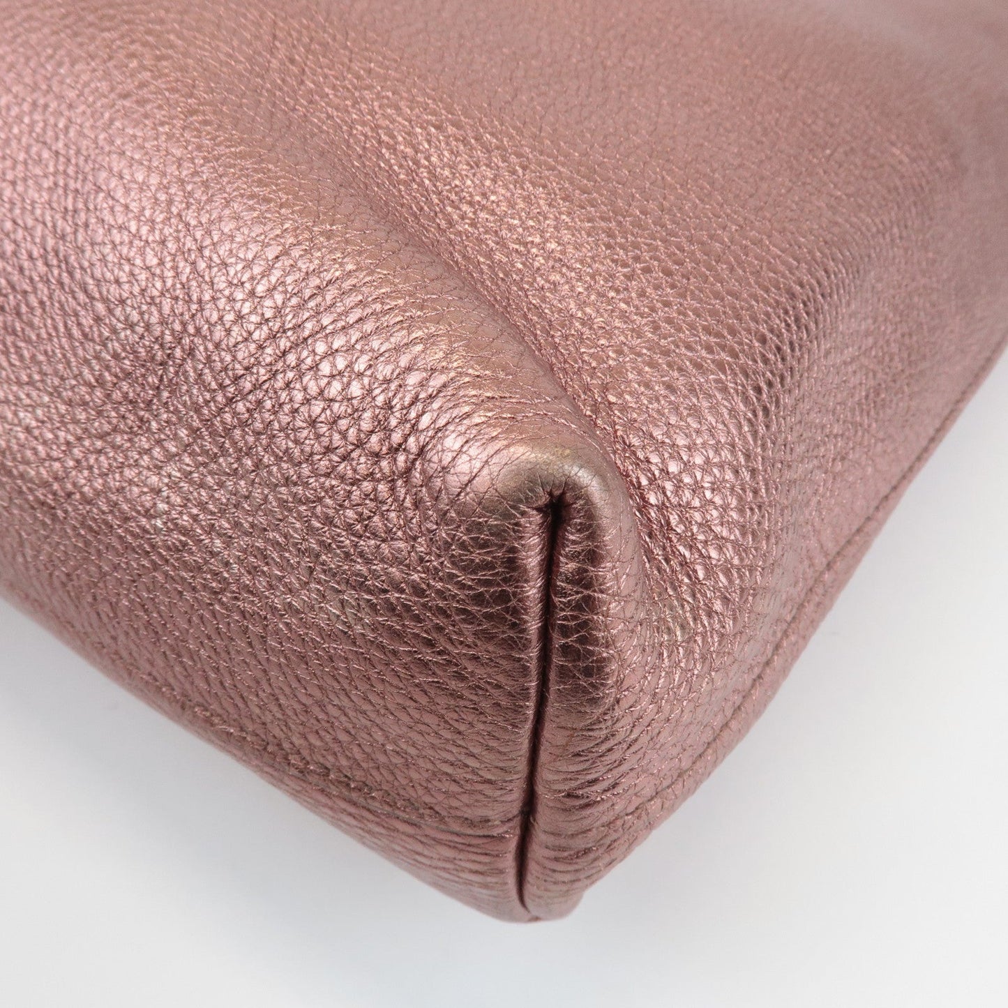 Prada Leather 2Way Tote Bag Shoulder Bag Metallic Pink BN1713 Used【Pre-order】