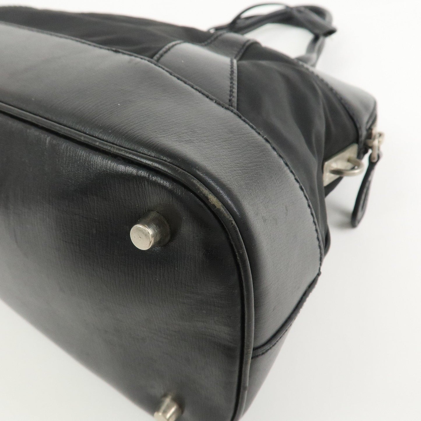 Prada Triangle Logo Nylon Leather Shoulder Bag Hand Bag Black【Pre-order】