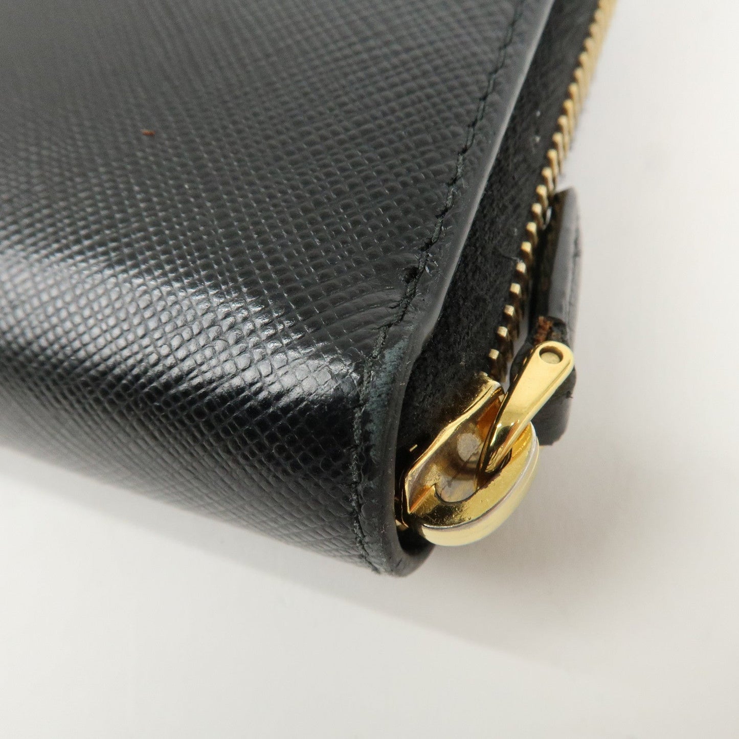 Prada Logo Saffiano Leather Zippy Long Wallet Black 1ML506【Pre-order】