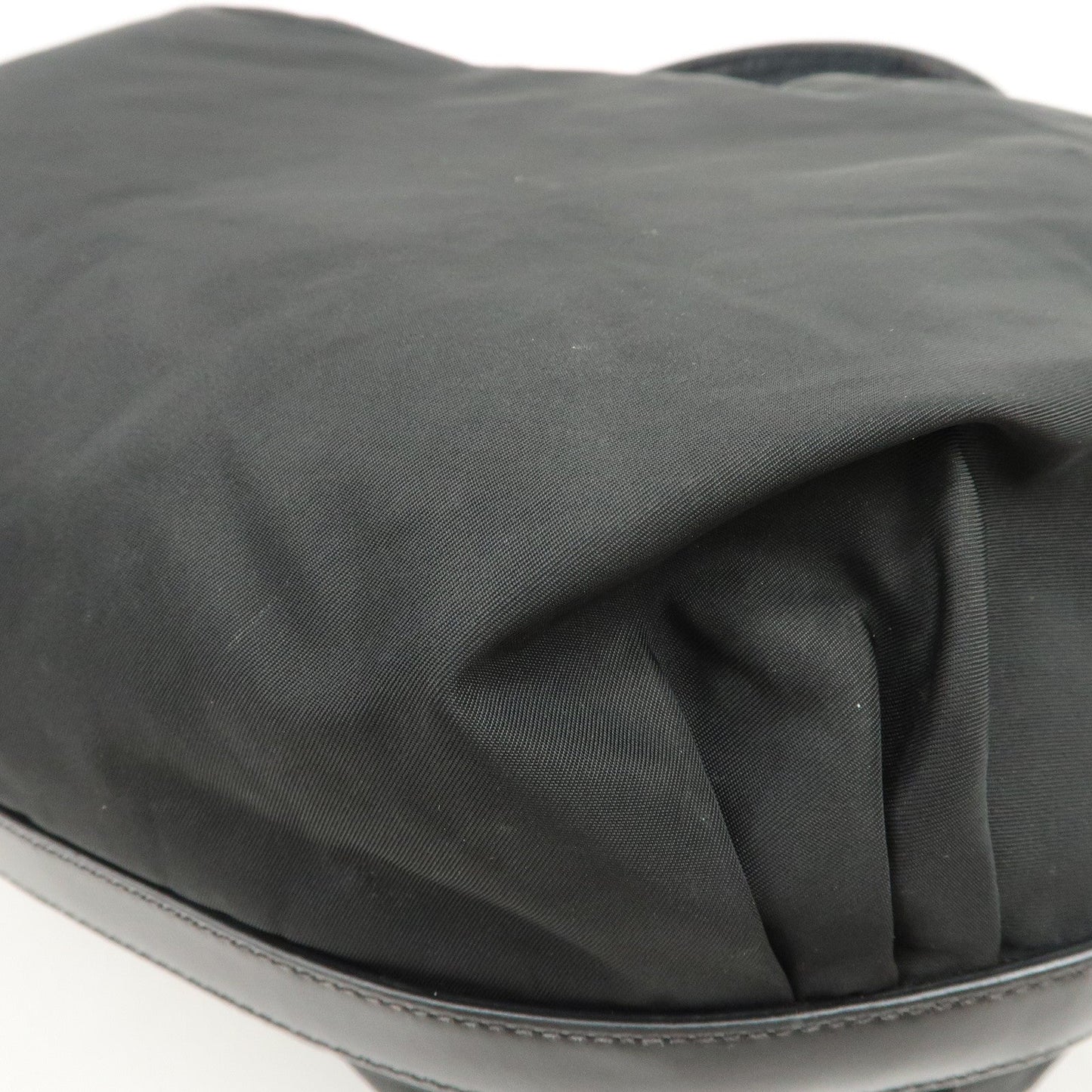 Prada Logo Nylon Leather Shoulder Bag Hand Bag Black BR3287【Pre-order】