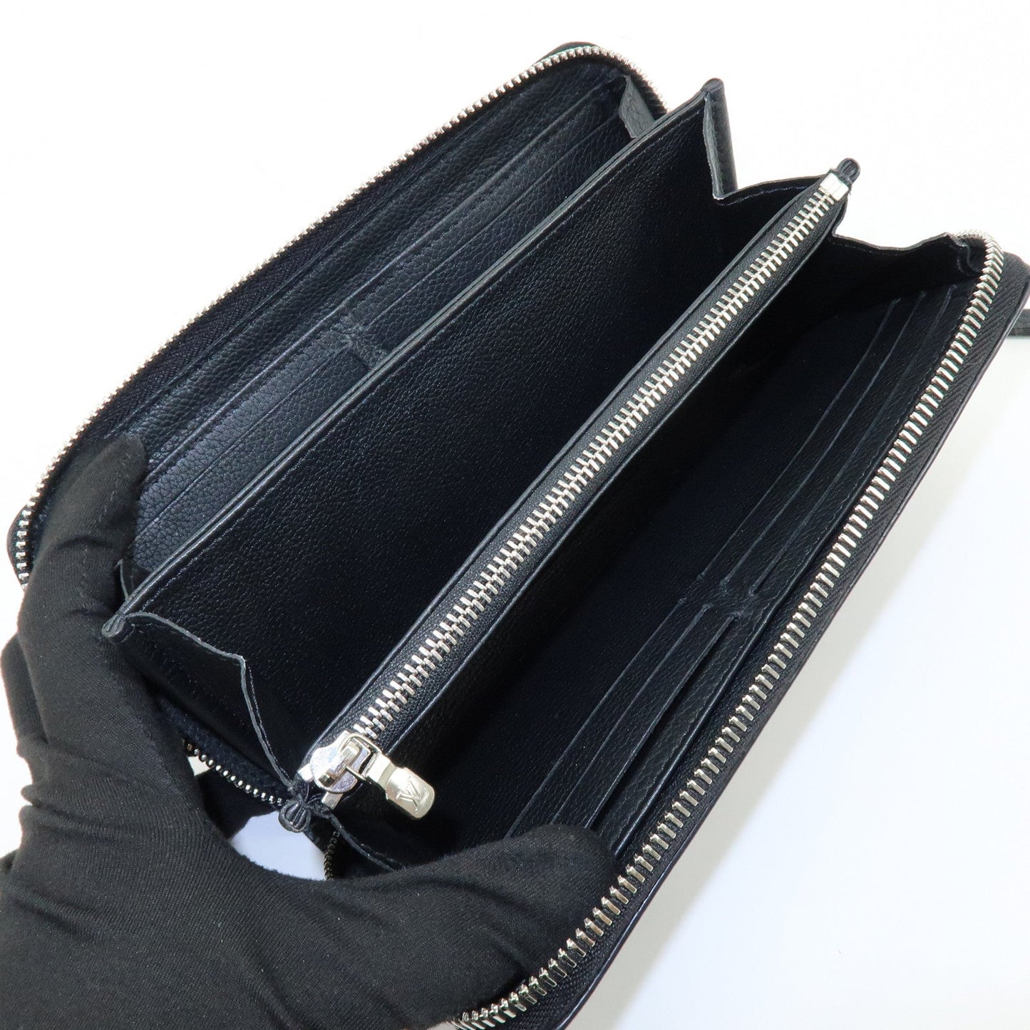 Louis Vuitton Leather Lockme Round Zippy Long Wallet Noir M62622【Pre-order】