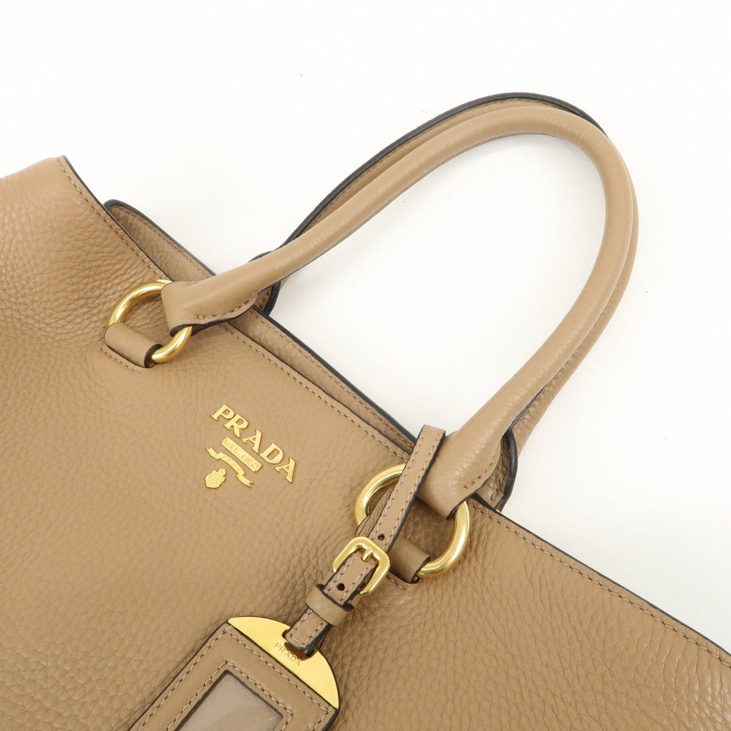 Prada Logo Leather 2Way Bag Tote Bag Shoulder Bag Brown 1BG865【Pre-order】
