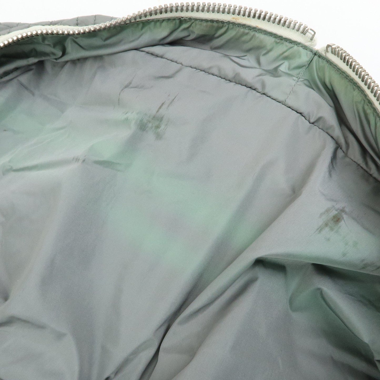 Prada Sports Nylon Leather Boston Bag Hand Bag Gray Irvory【Pre-order】