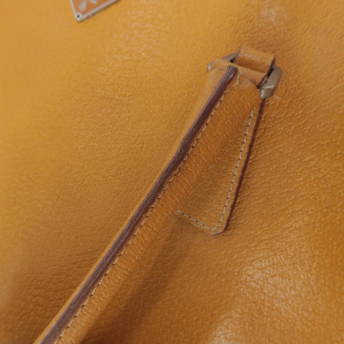 Prada Triangle Logo Leather Tote Bag Shoulder Bag Light Brown【Pre-order】