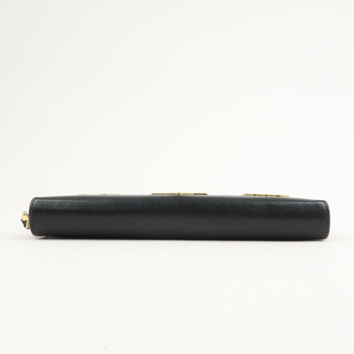 Prada Logo Saffiano Leather Zippy Long Wallet Black 1ML506【Pre-order】