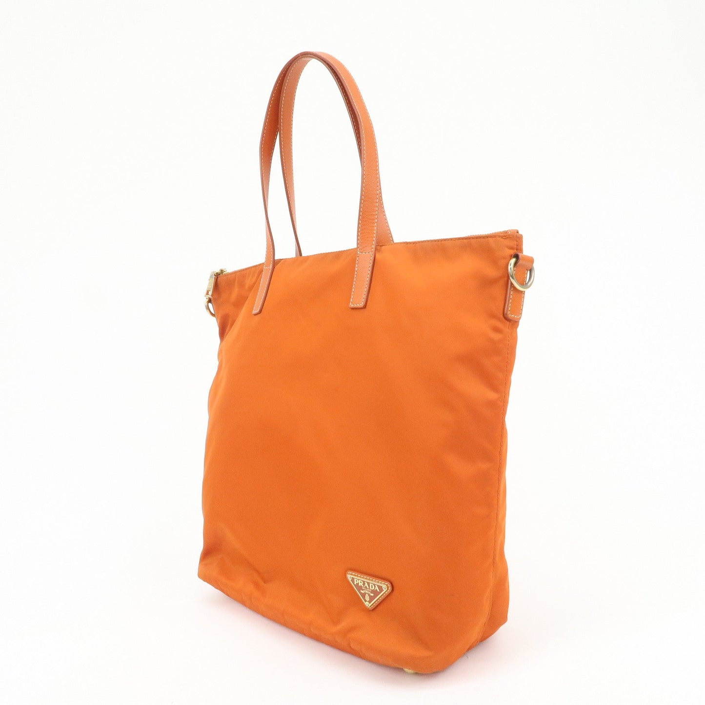 Prada Nylon Saffiano Leather Tote Bag Hand Bag Orange【Pre-order】