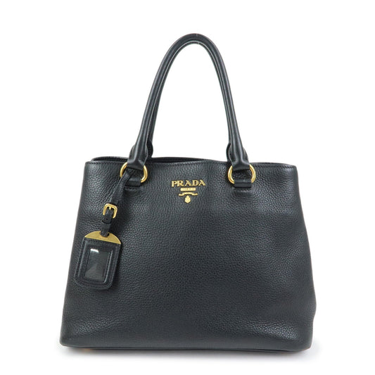 Prada Logo Calf Leather Tote Bag Hand Bag Black【Pre-order】