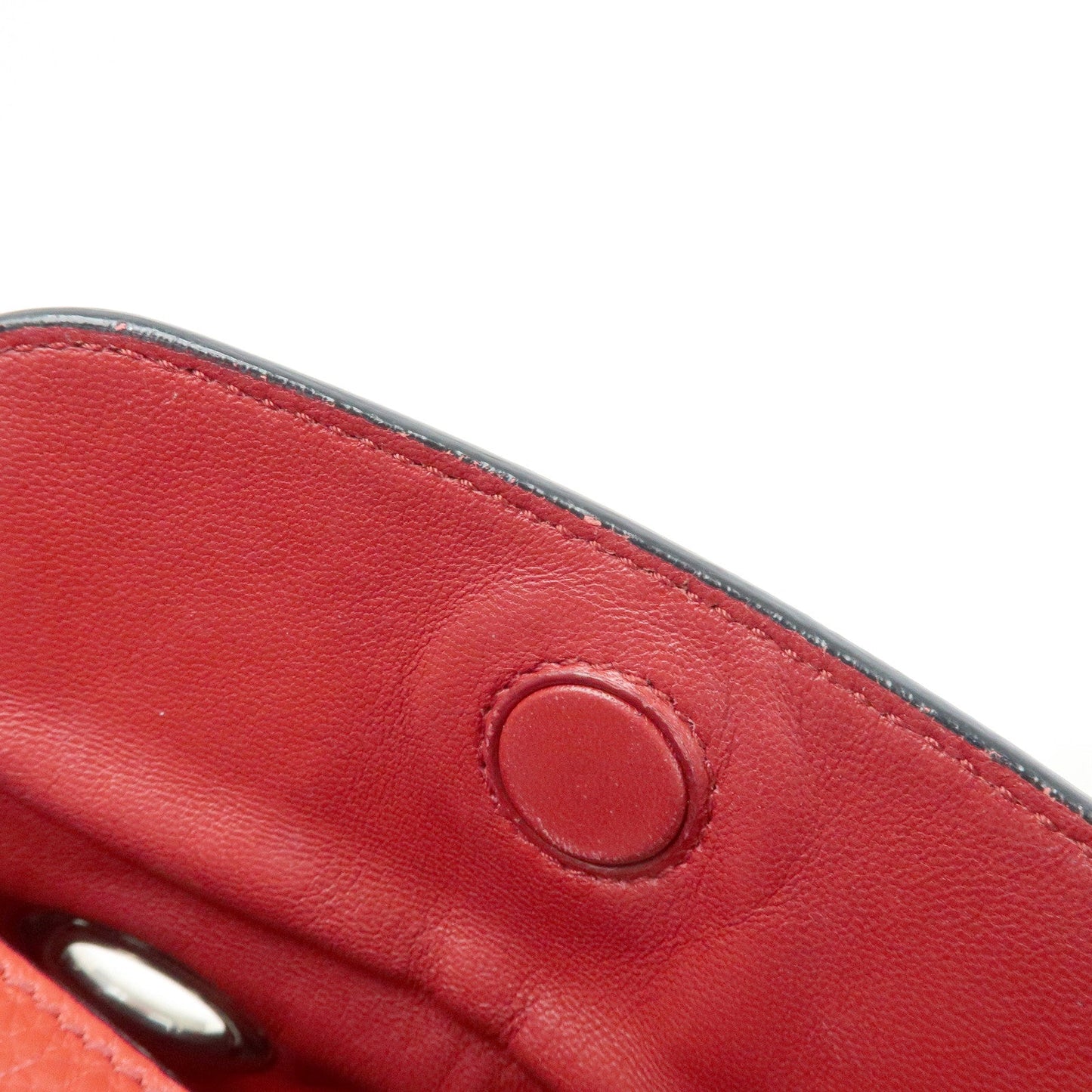 Prada Grommet Leather Chain Shoulder Bag Hand Bag Red【Pre-order】