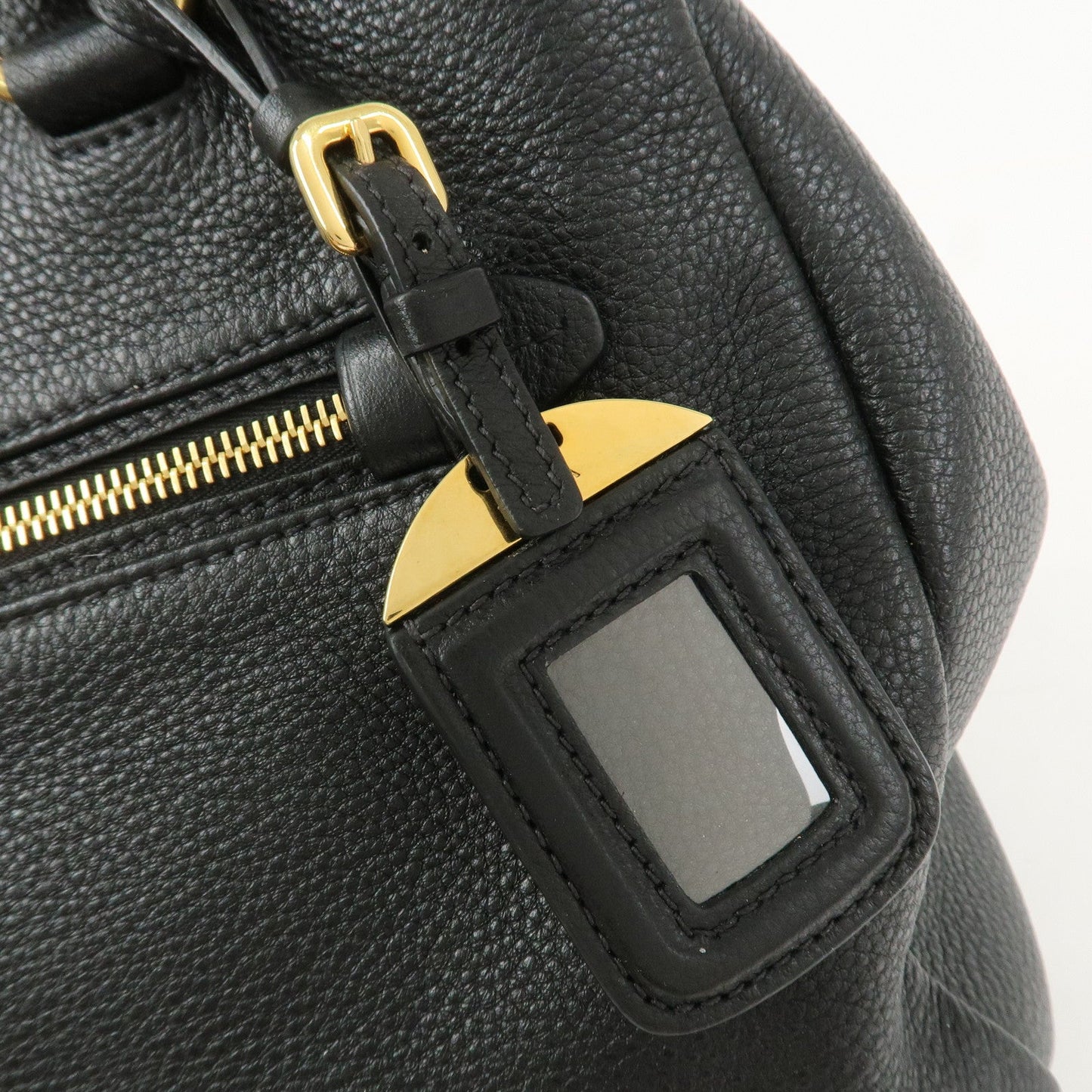 Prada Logo Leather 2Way Bag Shoulder Bag Hand Bag Black 1BG044【Pre-order】