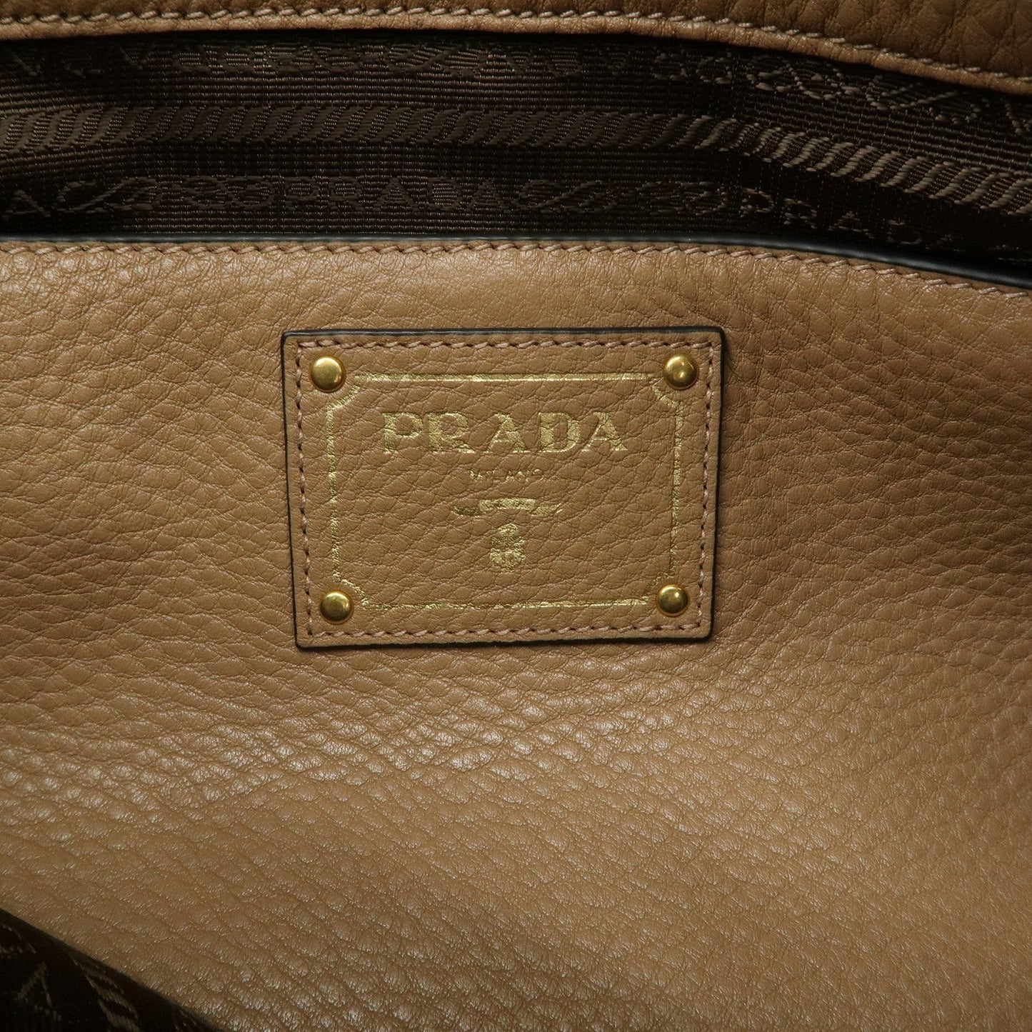 Prada Logo Leather 2Way Bag Tote Bag Shoulder Bag Brown 1BG865【Pre-order】