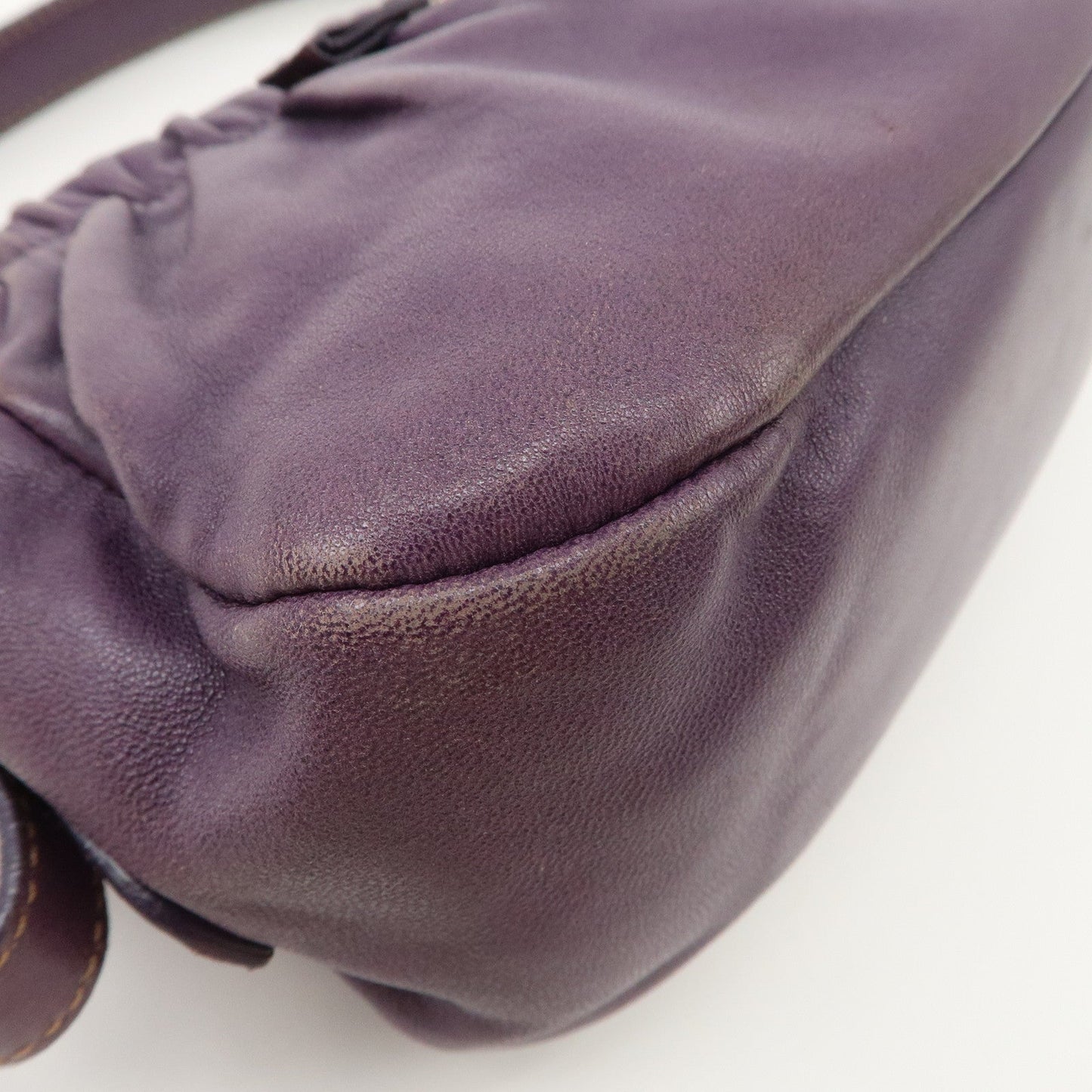 Prada Ribbon Leather Shoulder Bag Hand Bag Purple Used【Pre-order】
