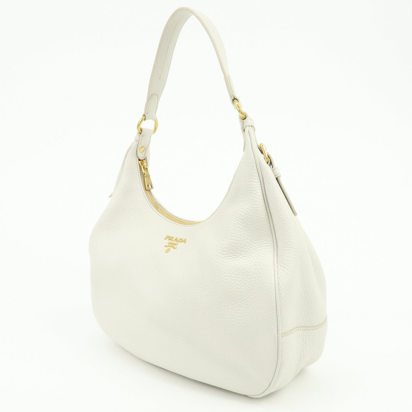 Prada Logo Calf Leather Shoulder Bag Hand Bag White BR4311【Pre-order】