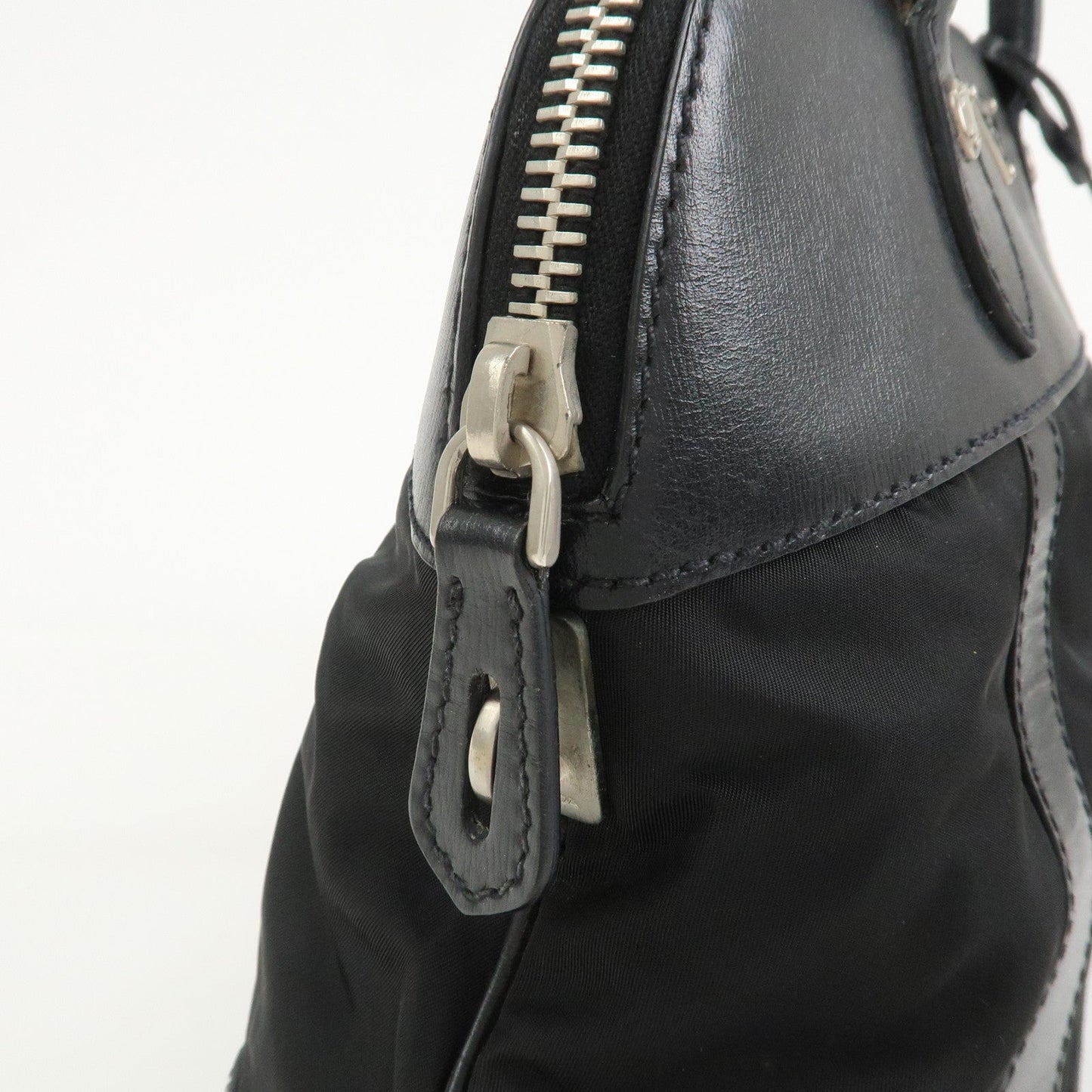 Prada Triangle Logo Nylon Leather Shoulder Bag Hand Bag Black【Pre-order】