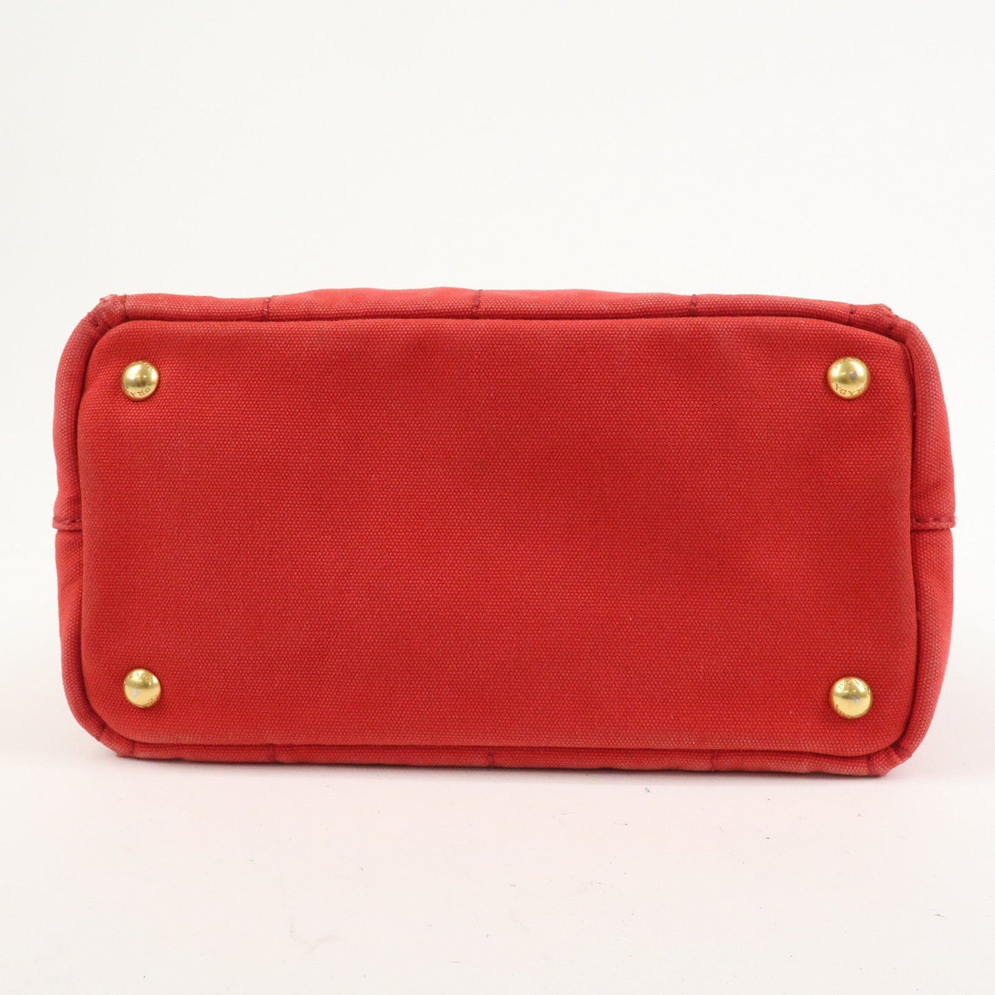 Prada Logo Canapa Mini Canvas Hand Bag Tote Bag Red BN2439【Pre-order】
