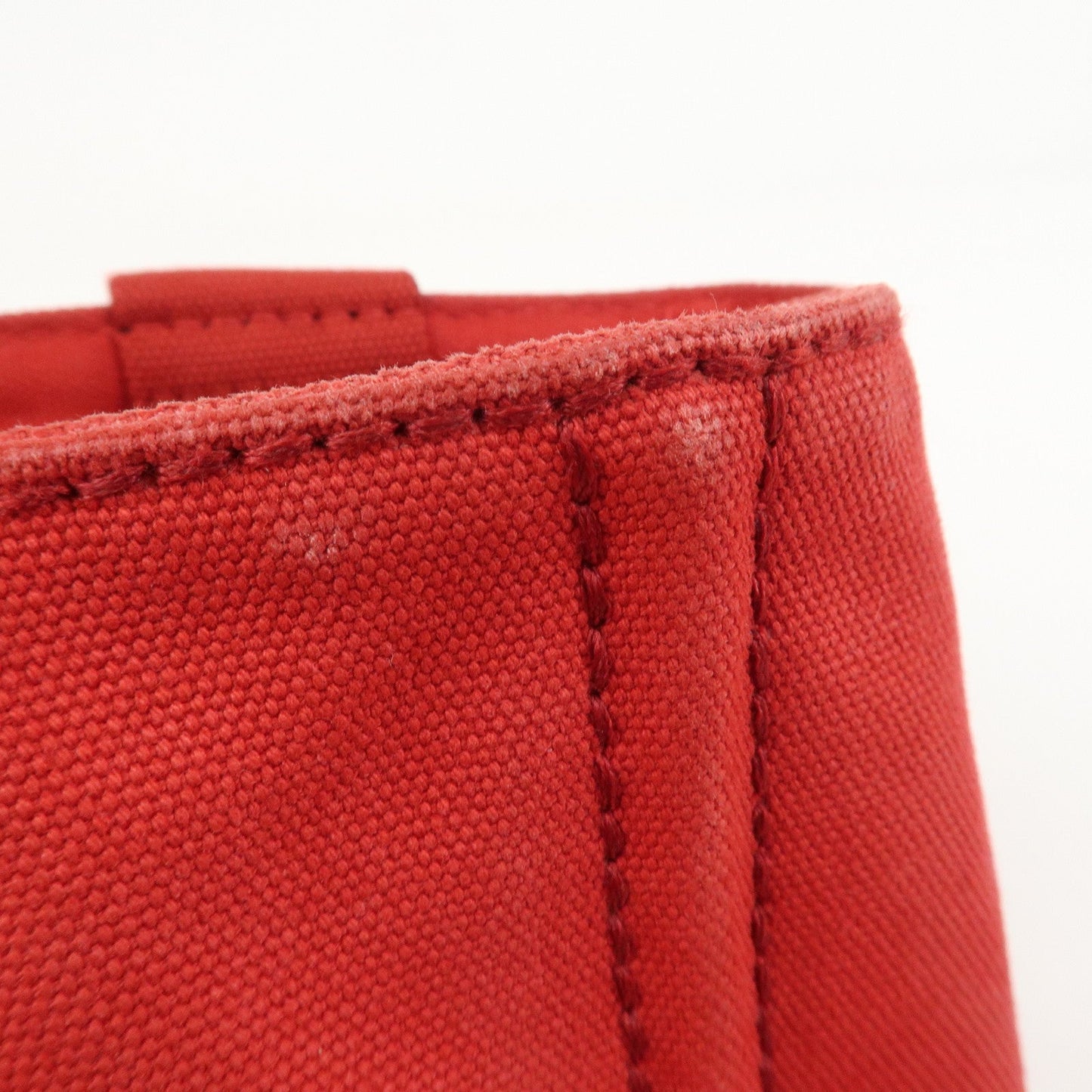 Prada Logo Canapa Mini Canvas Hand Bag Tote Bag Red BN2439【Pre-order】