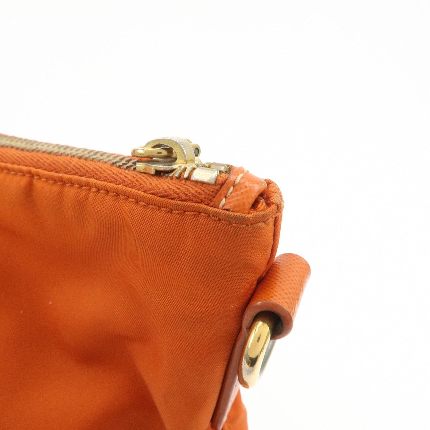 Prada Nylon Saffiano Leather Tote Bag Hand Bag Orange【Pre-order】