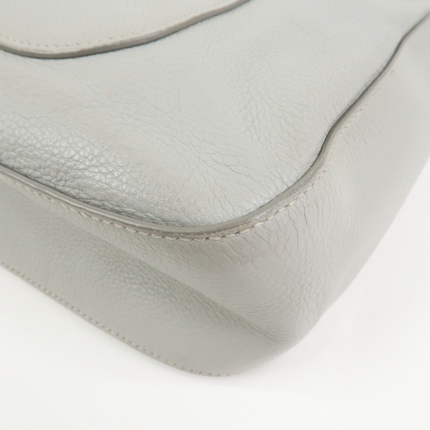 Prada Logo Leather Shoulder Bag Hand Bag Gray 1BC013【Pre-order】