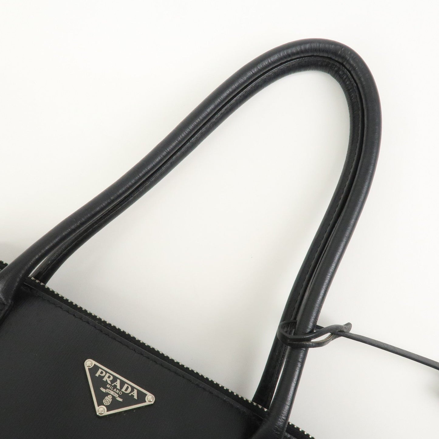 Prada Triangle Logo Nylon Leather Shoulder Bag Hand Bag Black【Pre-order】