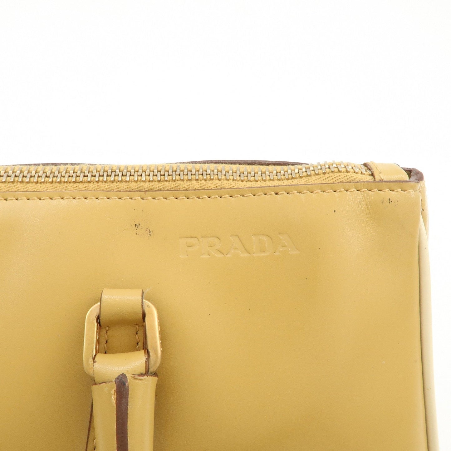Prada Leather Shoulder Bag Hand Bag Light Brown【Pre-order】