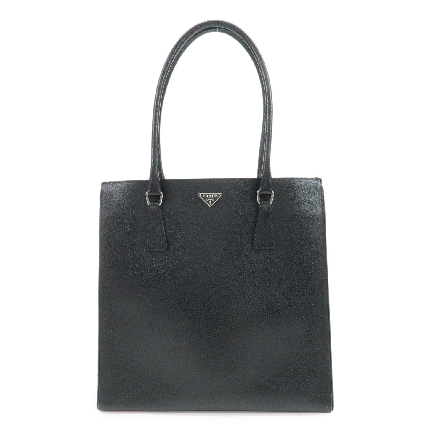 Prada Triangle Logo Leather Tote Bag Shoulder Bag Black BR0394【Pre-order】