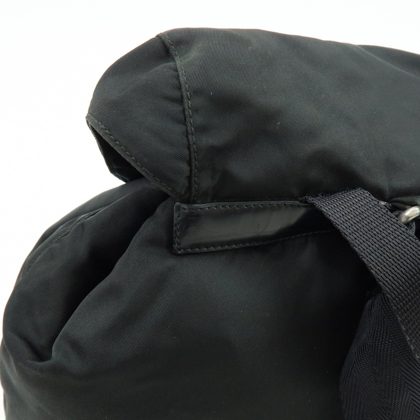 Prada Triangle Logo Nylon Leather Backpack Rucksuck Black【Pre-order】