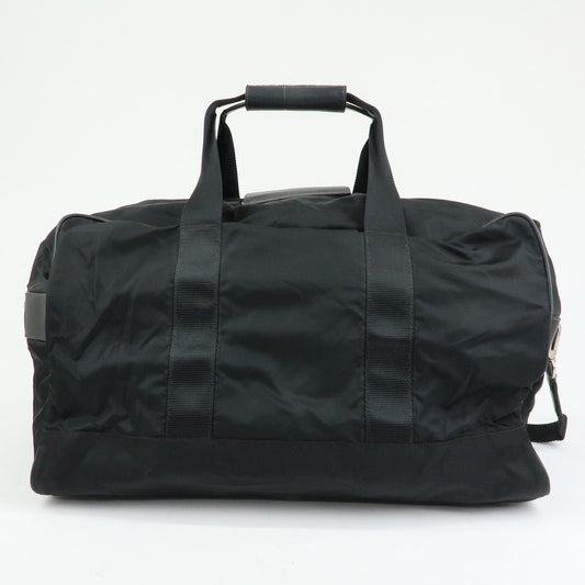 Prada Triangle Logo Nylon Leather Boston Bag Travel Bag Black【Pre-order】