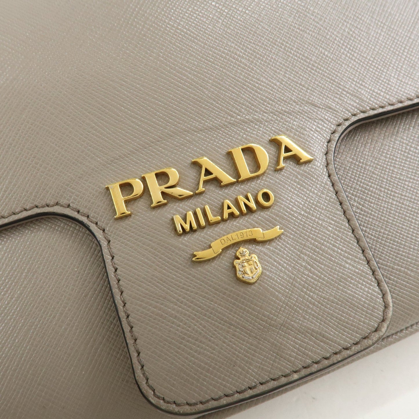 Prada Saffiano Leather Chain Shoulder Crossbody Bag Gray 1BD193【Pre-order】